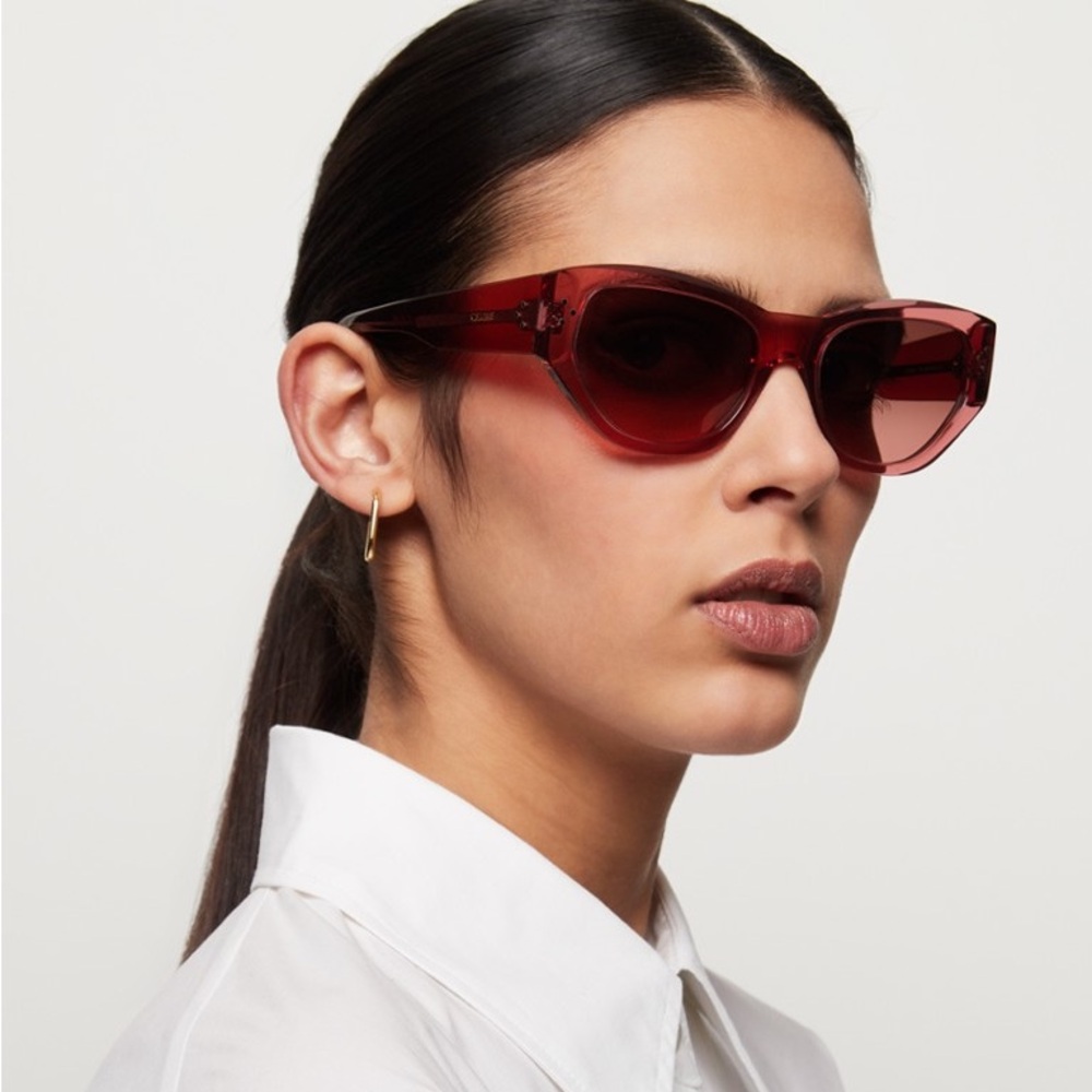 Celine Red Tinted Cat-Eye Sunglasses